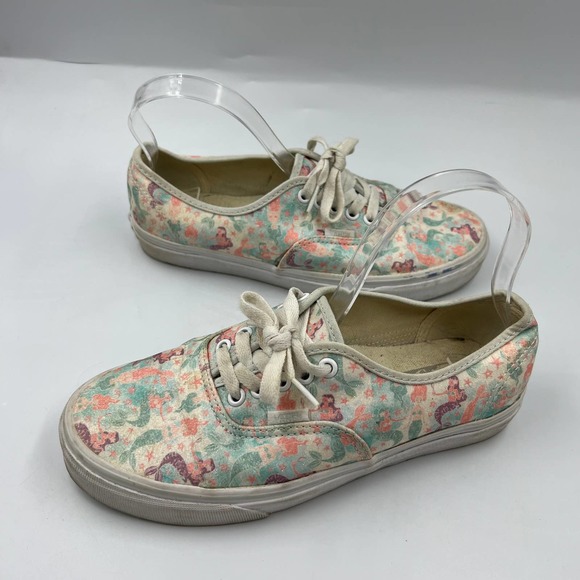 Vans Glitter Shimmer Mermaid Skater Sneaker Lace Up Shoes Short Top Women's 8 - Picture 11 of 12